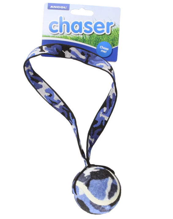 Ancol Camouflaged Tennis Ball With Attached Strap