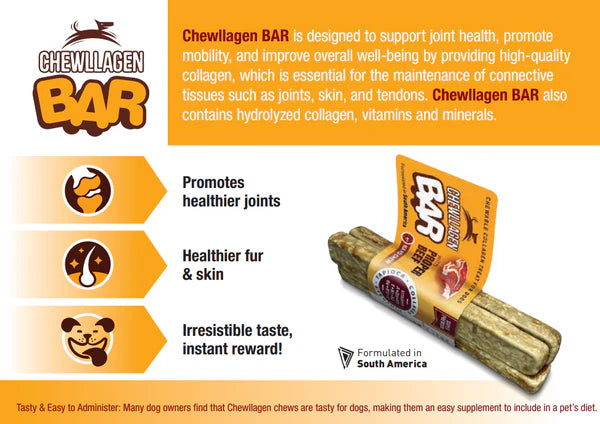 Chewllagen Small BAR 3 Pk Peanut Butter x24 Pieces