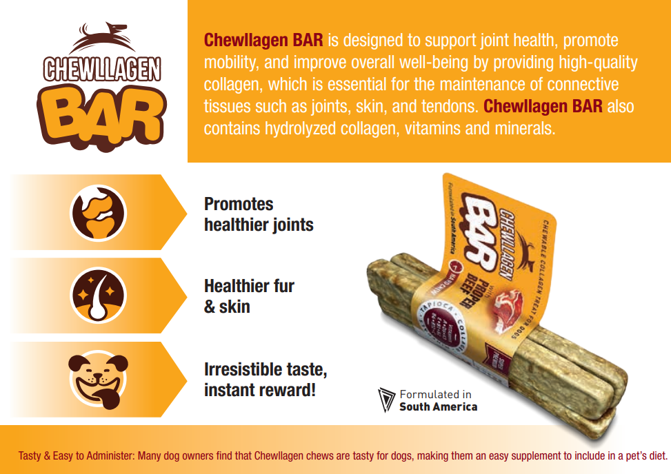 Chewllagen Medium BAR 5" Cheese x24 Pieces