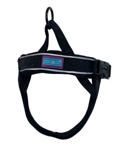 D&C Medium Reflective Padded Harness Purple