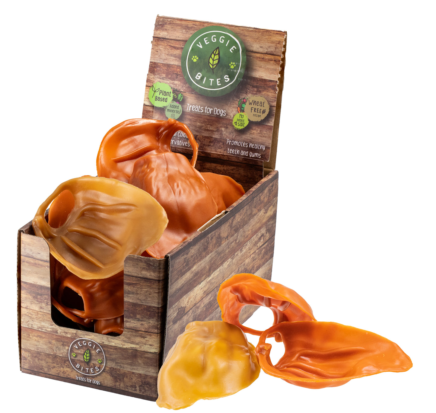 Veggie Bites Pigs Ears 1.1kg (approx 24 pieces) NEW