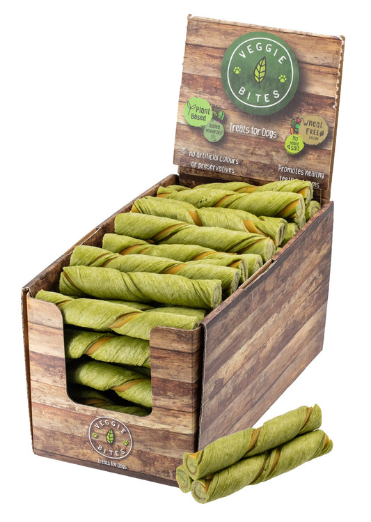 Veggie Bites Spinach and Broccolli Puffed Twisted Sticks 2kg x52 Pieces