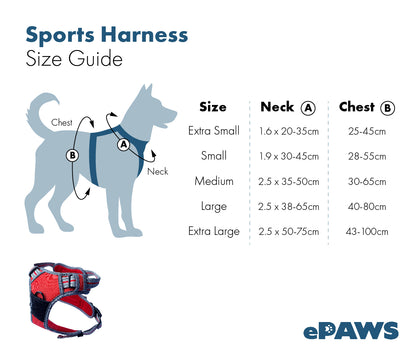 Hem and Boo Sports Dog Harness Red