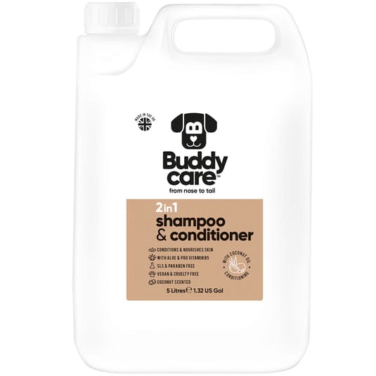 Buddy Care 2 in 1 Shampoo & Conditioner - Coconut - 5L / 1.32 Gal