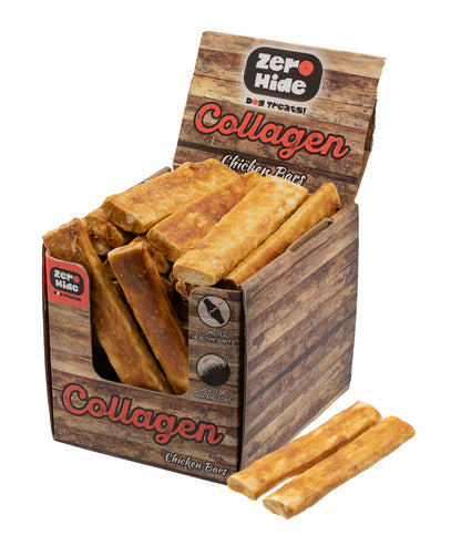 Zero Hide Medium Collagen Chicken Bars 1.5kg with Display Box