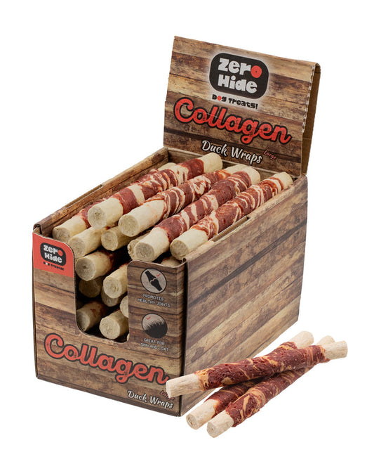Zero Hide Large Collagen Duck Wraps 1.7kg with Display Box (approximately 35 pieces)