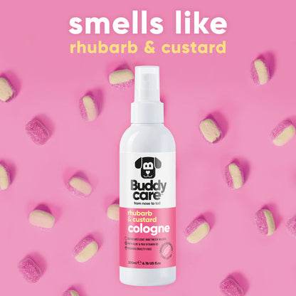 Buddycare Dog Cologne - Rhubarb & Custard - 200ml / 6.76 fl oz