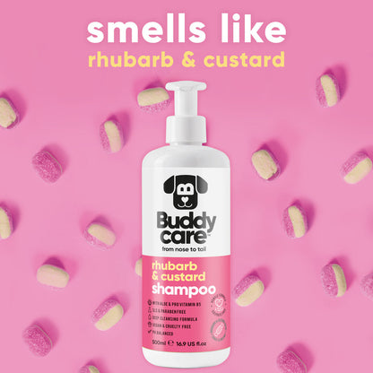 Buddycare Dog Shampoo - Rhubarb & Custard - 500ml / 16.9 fl oz