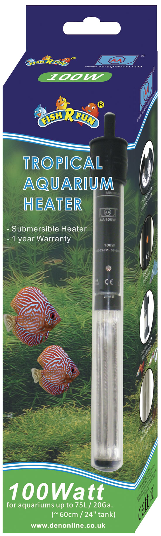 Fish R Fun Heater 100W – ePaws Pet Supplies
