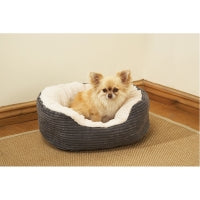 Jumbo Cord/Plush Grey Bed 20"