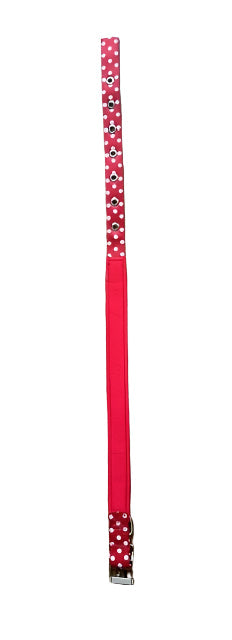 Polka Dot Nylon Collar Red Medium