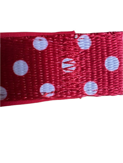 Polka Dot Nylon Collar Red Medium
