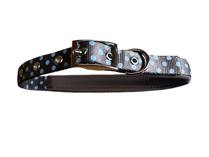 Polka Dot Nylon Collar Brown Medium