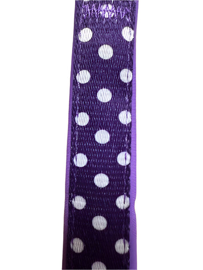 Polka Dot Nylon Collar Purple Medium