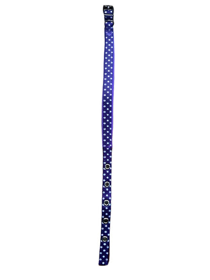 Polka Dot Nylon Collar Purple Small